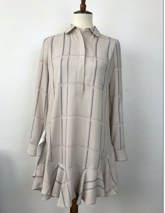 BCBGMaxAzria Dresses & Skirts - BCBGMaxAzria Dress Peggy Drop Waist Plaid Swing Mini Preppy Contemporary Modern